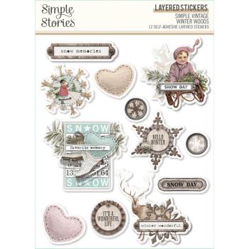 Simple Stories - Simple Vintage Winter Woods  - Layered Stickers 