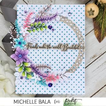 Picket Fence Studios - Stencil - " A Whole Lot of Polka Dots" - Schablone