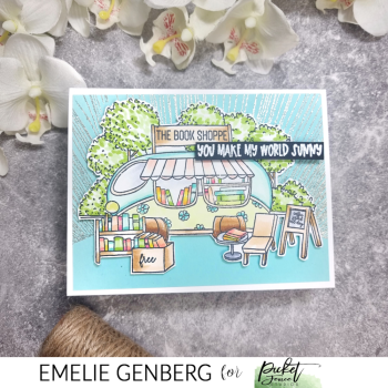Picket Fence Studios - Clear Stamp - "My World Revolves Around You" Stempel 