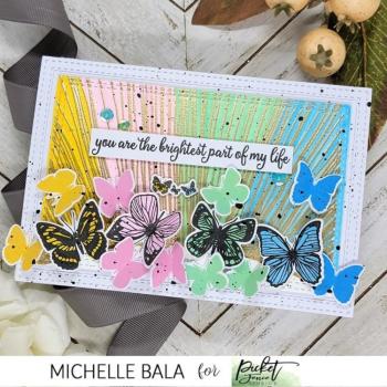 Picket Fence Studios - Clear Stamp - "My World Revolves Around You" Stempel 