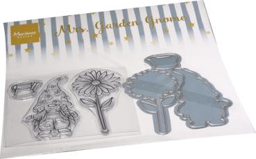 Marianne Design - Clear Stamp & Die - Mrs. Garden Gnome - Stempel & Stanze