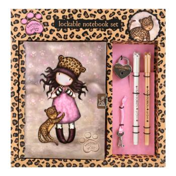 Gorjuss Santoro - Lockable Journal Set Purrrrrfect Love - Notebook Set 