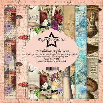 Paper Favourites - " Mushroom Ephemera " - Paper Pack - 6x6 Inch