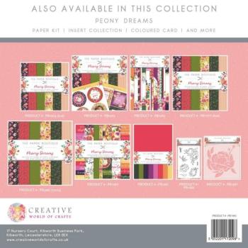The Paper Boutique - Decorative Paper - Peony Dreams - 12x12 Inch - Paper Pad - Designpapier