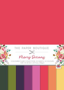 The Paper Boutique - Colour Card Collection - Peony Dreams - A4 - Cardstock