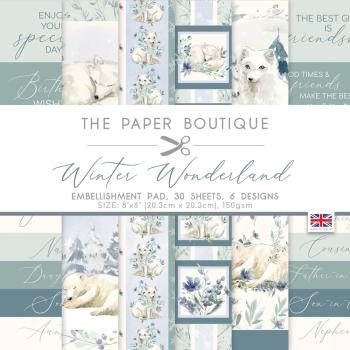 The Paper Boutique - Embellishment Pad - Winter Wonderland - 8x8 Inch - Designpapier
