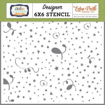 Echo Park - Stencil 6x6" - "Mixed Confetti " - Schablone