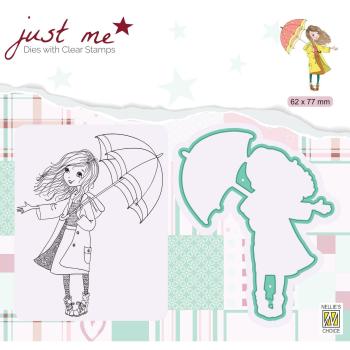 Nellie Snellen - Dies & Stamp Set - " Autumn Weather " - Stanze & Stempel