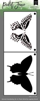 Picket Fence Studios - Schablone "Flaunt Butterfly" Layered Stencil 4 x 10 Inch