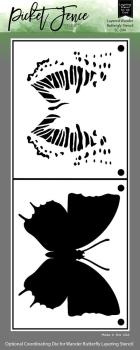 Picket Fence Studios - Schablone "Wander Butterfly" Layered Stencil 4x10 Inch