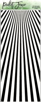 Picket Fence Studios - Schablone "Vertical Rays of Sun" Slim Line Stencil 4 x 10 Inch