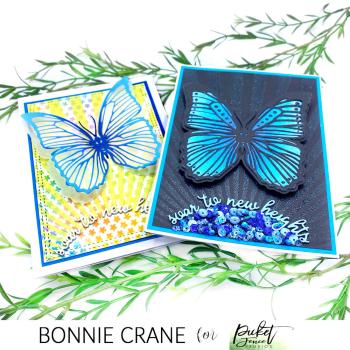 Picket Fence Studios - Schablone "Vertical Rays of Sun" Slim Line Stencil 4 x 10 Inch
