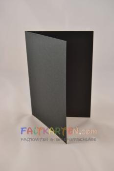 Doppelkarte - Faltkarte 240g/m² DIN A5 in schwarz