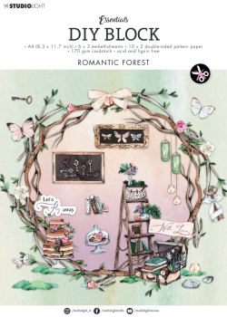 Studio Light - Designpapier - Stanzteile "Romantic Forest" DIY Block A4 - 36 Bogen