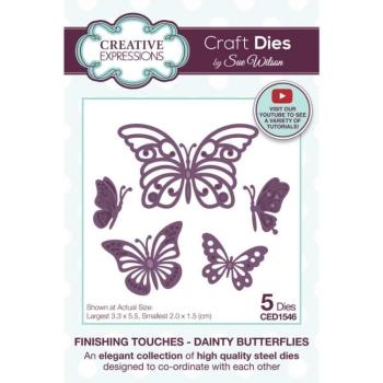 Creative Expressions - Stanzschablone "Dainty Butterflies" Dies Finishing Touches 