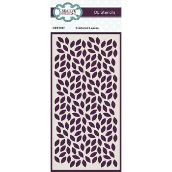 Creative Expressions - Schablone "Scattered Leaves" Stencil Slimline