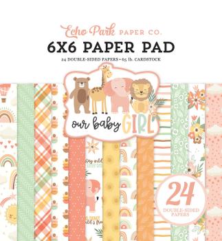 Echo Park - Designpapier "Our Baby Girl" Paper Pack 6x6 Inch - 24 Bogen