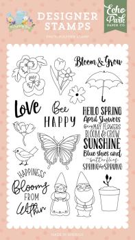 Echo Park - Stempel "Happiness Blooms" Clear Stamps