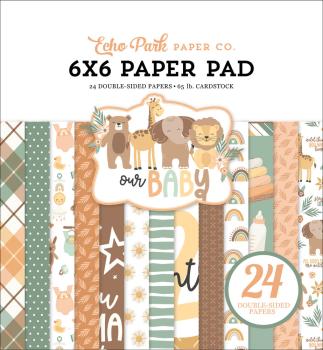 Echo Park - Designpapier "Our Baby" Paper Pack 6x6 Inch - 24 Bogen