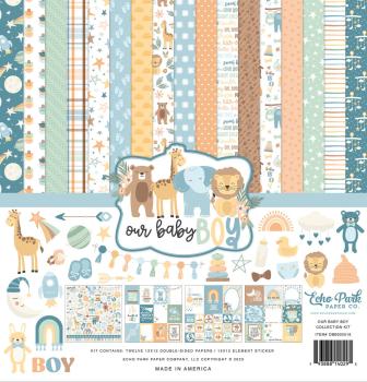 Echo Park - Designpapier "Our Baby Boy" Collection Kit 12x12 Inch - 12 Bogen
