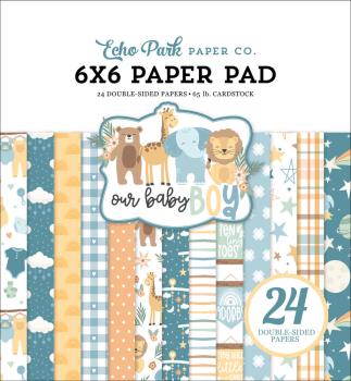 Echo Park - Designpapier "Our Baby Boy" Paper Pack 6x6 Inch - 24 Bogen