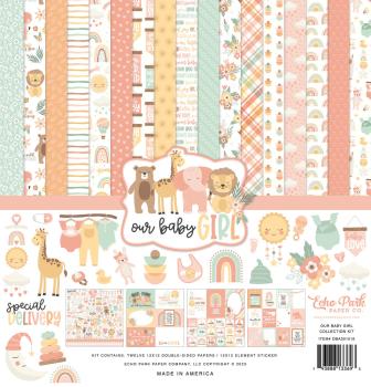 Echo Park - Designpapier "Our Baby Girl" Collection Kit 12x12 Inch - 12 Bogen