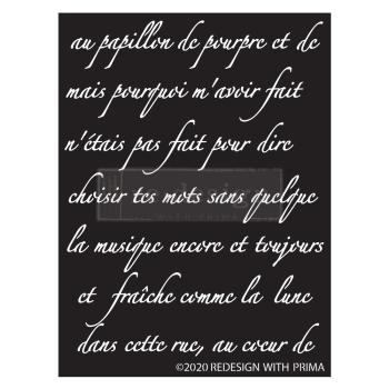Re-Design with Prima - Schablone "Butterfly Script" Stencil 