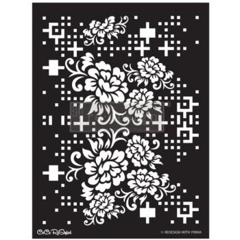 Re-Design with Prima - Schablone "Floral Matrix" Stencil
