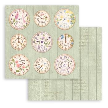 Stamperia - Designpapier "Clocks" Paper Sheets 12x12 Inch - 10 Bogen