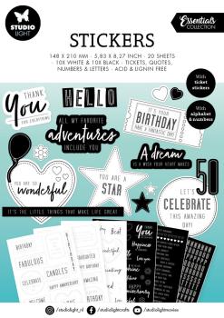 Studio Light - Aufkleber "Sentiments" Stickers - 20 Bogen 