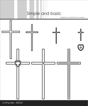 Simple and Basic - Stanzschablone 4x8,5 cm "Crosses" Dies