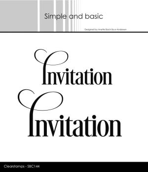 Simple and Basic - Stempel "Invitation" Clear Stamps