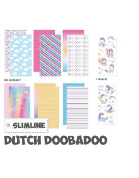 Dutch Doobadoo - Papier Kit "Unicorn" Crafty Kit Slimline - 12 Bogen