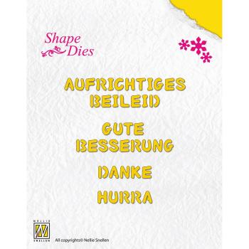 Nellie Snellen - Stanzschablone "German Text" Shape Dies