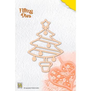 Nellie Snellen - Stanzschablone "Christmastree Decorated" Shape Dies