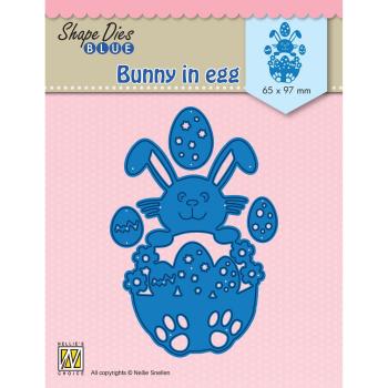 Nellie Snellen - Stanzschablone "Bunny in Egg" Shape Dies Blue