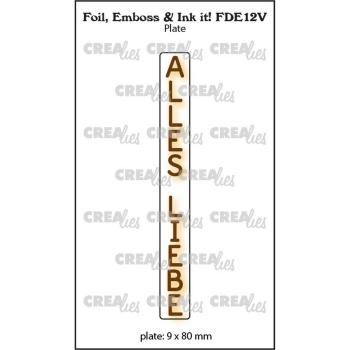 Crealies - Prägefolder - Platte "Alles Liebe" Foil, Emboss - Ink it! 