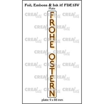 Crealies - Prägefolder - Platte "Frohe Ostern" Foil, Emboss - Ink it! 