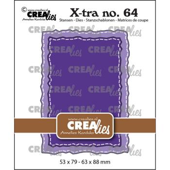 Crealies - Stanzschablone " ATC Rough Edges with Stitch" X-tra Dies