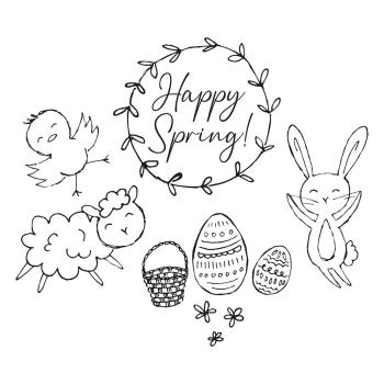 Sizzix - Stempel "Spring Essentials" Clear Stamps