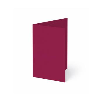 Trippelkarte - Leporello 200g/m² DIN A6 3-Fach in struktur brombeere