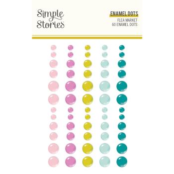 Simple Stories - Enamel Dots "Flea Market" 60 Stück 