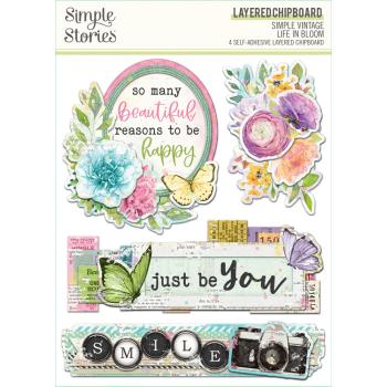 Simple Stories - Aufkleber "Vintage Life in Bloom" Chipboard Sticker 