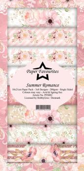 Paper Favourites - Designpapier "Summer Romance " Slim Paper Pack 3x8 Inch - 24 Bogen