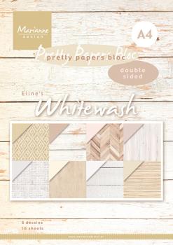 Marianne Design - Designpapier "Whitewash" Paper Pad A4 - 16 Bogen 