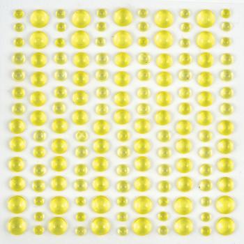 Craft Consortium - Halbperlen "Yellow" Adhesive Dew Drops 143 Stk.
