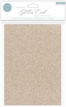 Craft Consortium - Glitzerpapier A4 "Champagne" Glitter Card - 10 Bogen