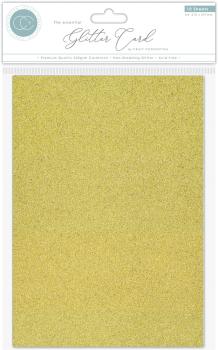 Craft Consortium - Glitzerpapier A4 "Gold" Glitter Card - 10 Bogen