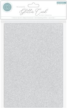 Craft Consortium - Glitzerpapier A4 "Silver" Glitter Card - 10 Bogen