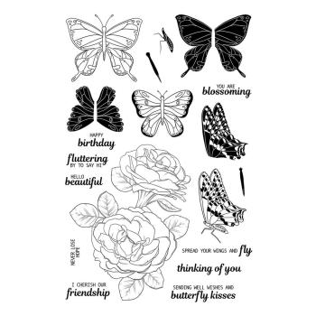 Spellbinders - Stempel "Butterfly Kisses" Clear Stamps Ranger by Simon Hurley 